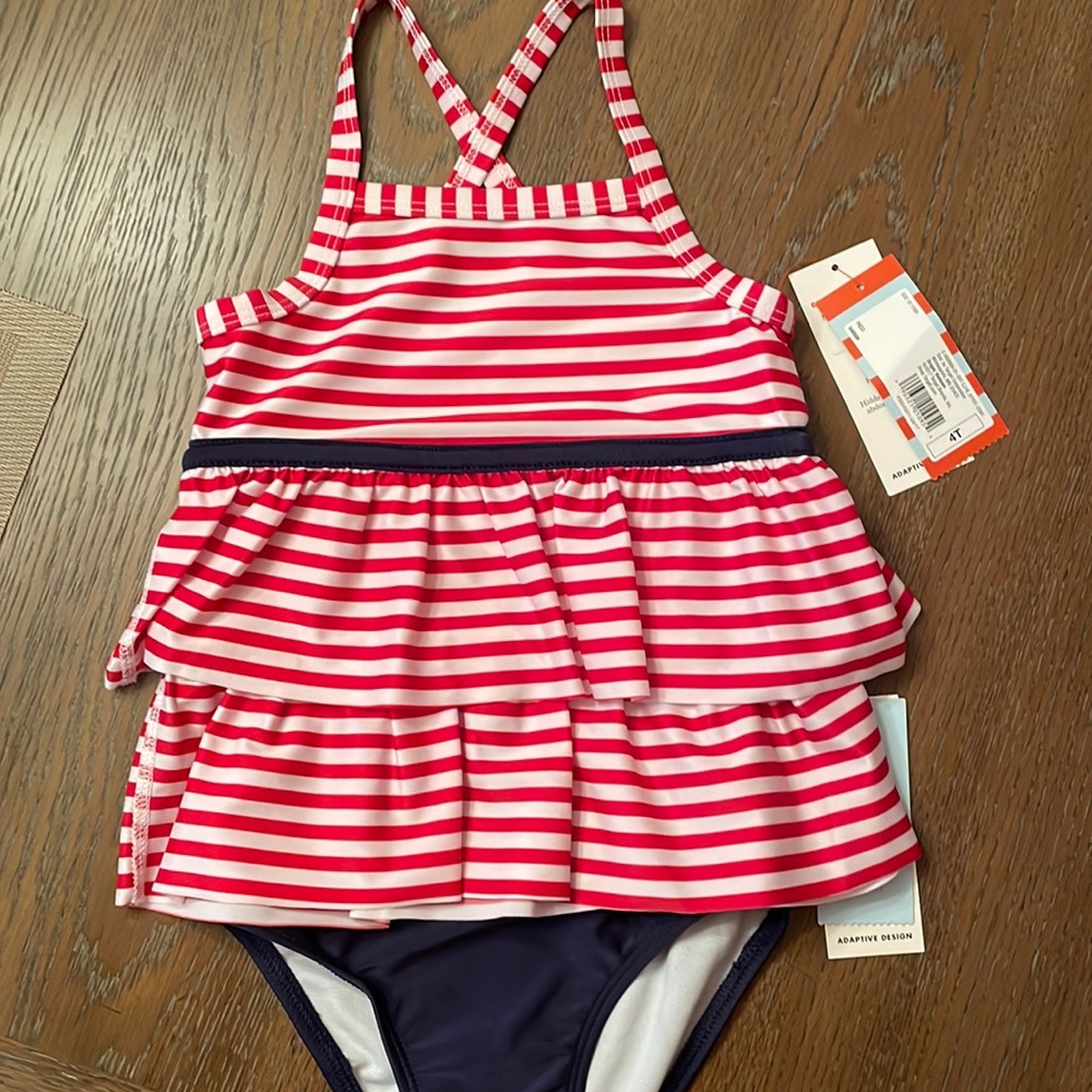 Cat & Jack toddler girls tankini swim top & swim briefs